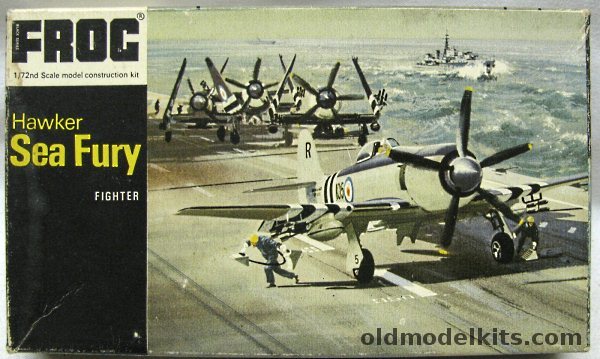 Frog 1/72 Sea Fury X Naval Fighter Bomber Royal Navy or Canadian, F154 plastic model kit